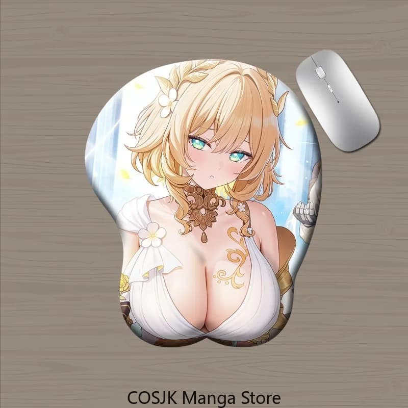 Tappetino per Mouse Anime con Design di Ragazze Cartoon per Honkai Star Rail, Genshin Impact, Wuthering Waves, Tappetino da Gaming e per Scrivania