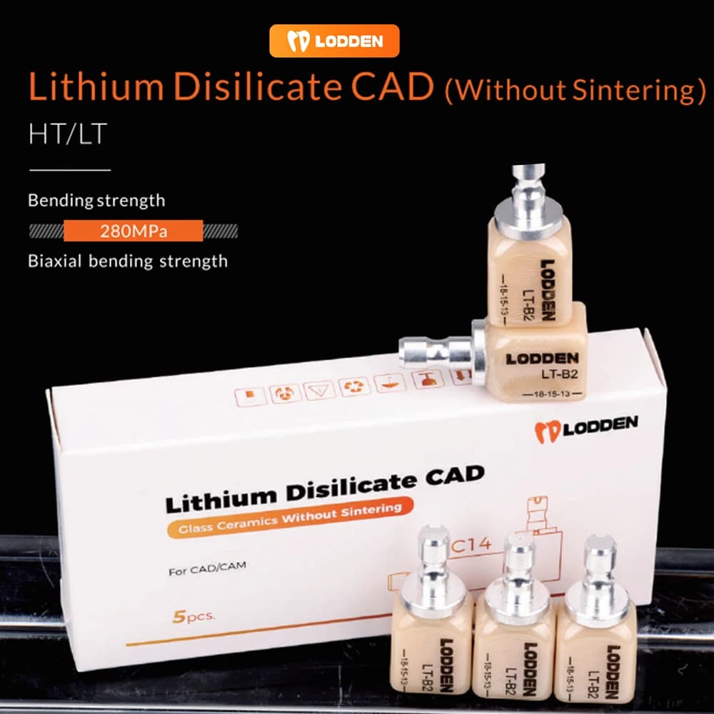 5/10 Pezzi Blocco di Ceramica Dentale al Disilicato di Litio Senza Sinterizzazione Classe LT/HT per Fresatura CAD CAM Sirona Cerec
