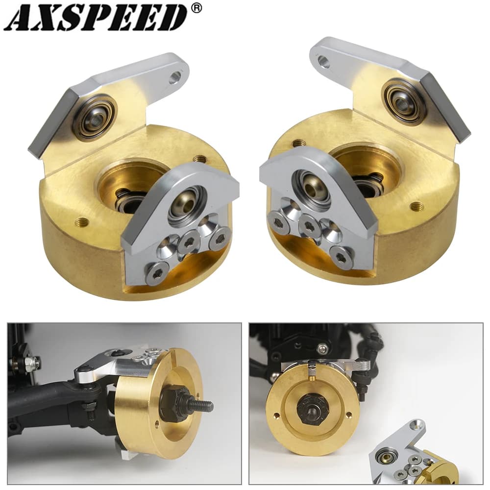 AXSPEED Portal Drive Housing Brass Counterweight 206g Balance Weight Hubs for 1/10 RC Crawler Car Axial Wraith Upgrade Parts