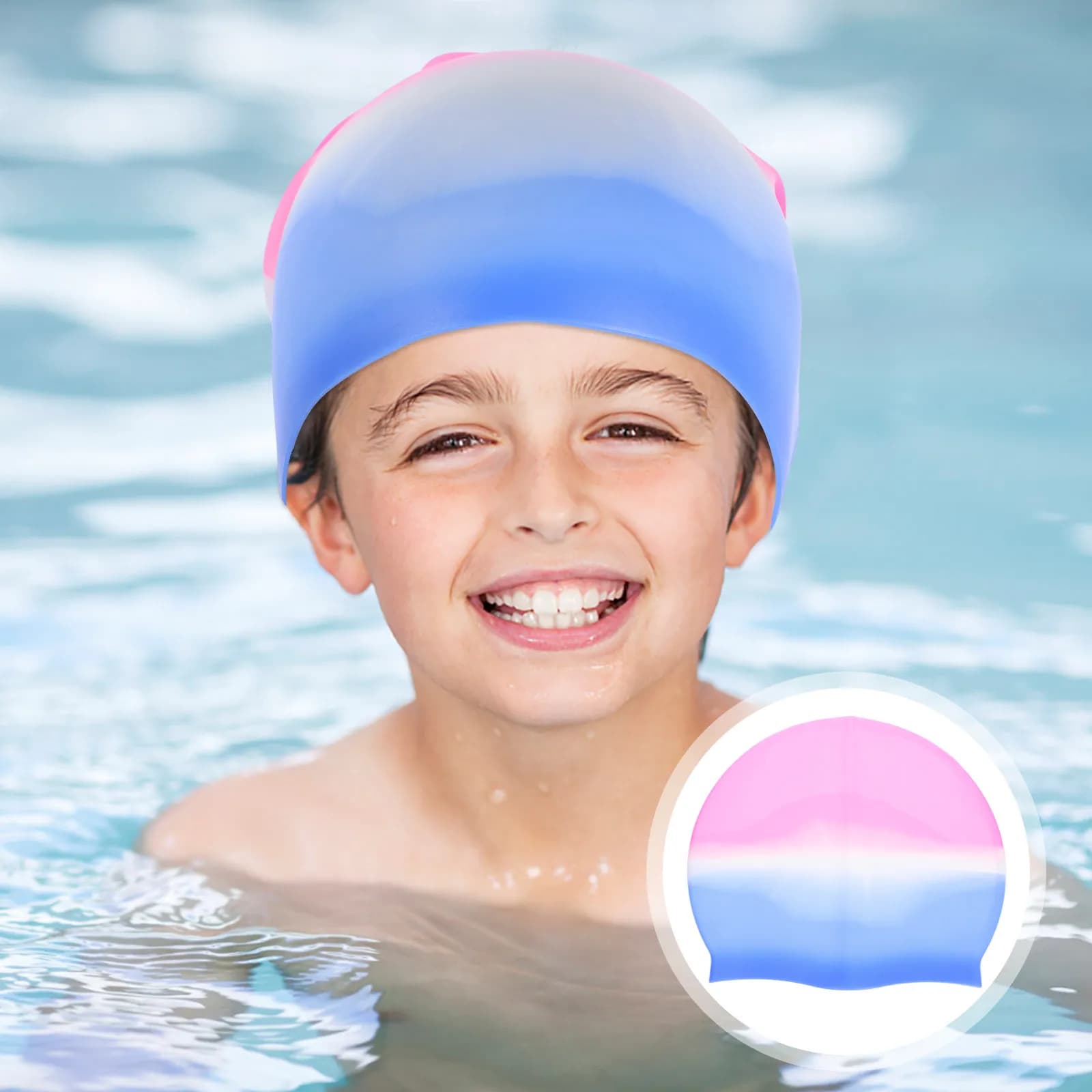 Cuffia da Nuoto in Silicone Premium Unisex Antiscivolo per Donne, Uomini, Bambini e Adulti, Protezione per Capelli, Copertura per Piscina e Bagno