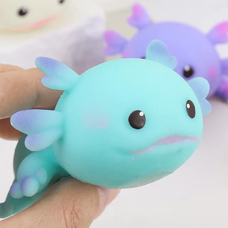 1/4pcs Axolotl Squeeze Ball Cute Fish Relax Cartoon Antistress Squishy Stress Lift Squishy Stress Squishy Stress Squishy Stress Squishy Stress Stress Squishy Surgery Adult Children's Increase Elastic Toys