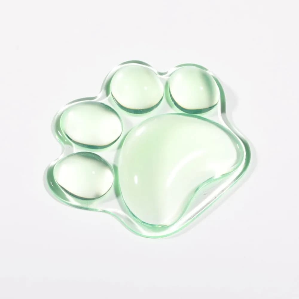 Poggiapolsi a forma di zampa di gatto alla moda Protezione antiscivolo Supporto per le mani Poggiapolsi per mouse Comodo supporto per il polso trasparente