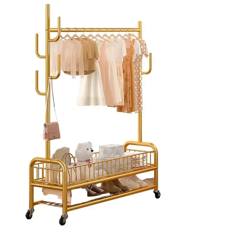 Modern Metal Clothes Hanger, Exhibition for Salon, Nordic Living Clothing Rack, Furniture
