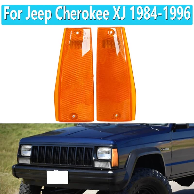 1 paio di lenti per lampada di posizione laterale per parcheggio ad angolo anteriore per auto per Jeep Cherokee XJ Comanche 1984-1996 56000111 56000110