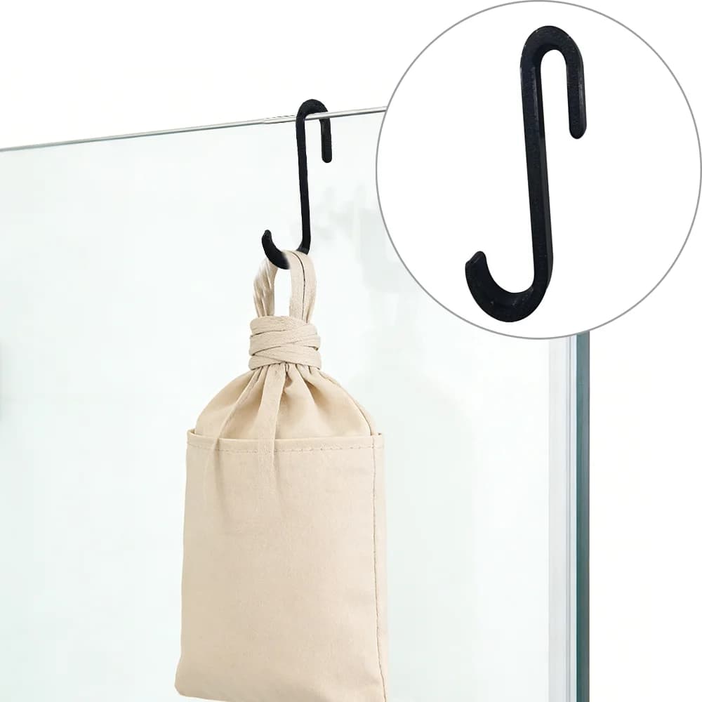 Ganci multifunzionali per il bagno, 4 pezzi, ganci per asciugamani, ganci portatili per asciugamani, ganci per accappatoi per porte in vetro nella cabina doccia S004235