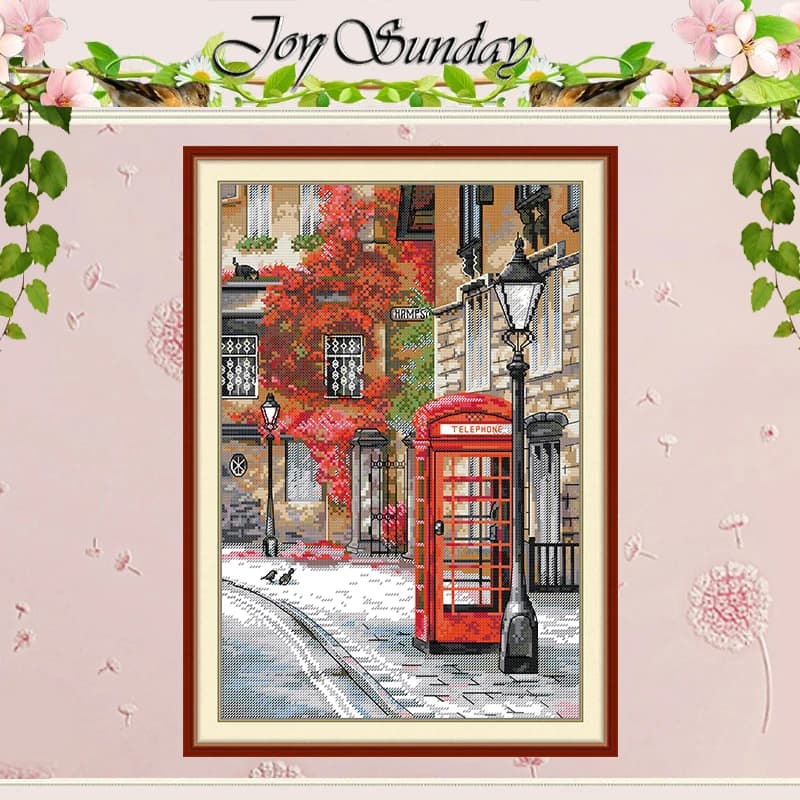 Quiet Alleyway Patterns Counted Cross Stitch Set DIY 11CT 14CT 16CT HD Stamped DMC Cross-stitch Kit Embroidery Needlework