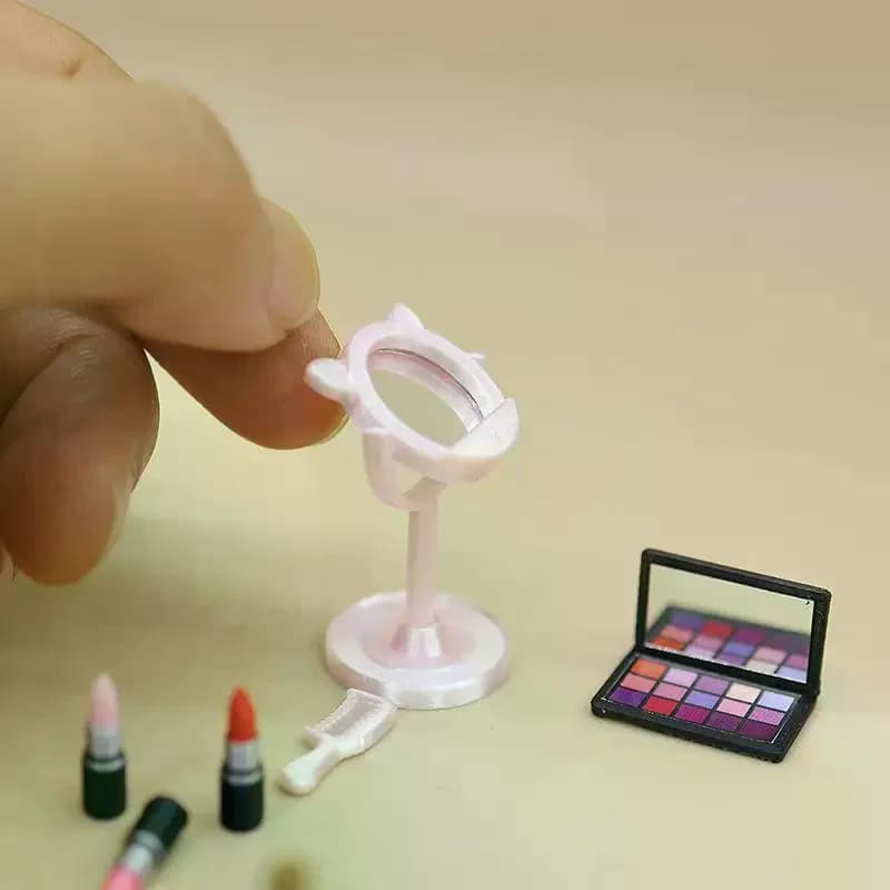 1Pcs Simulated Miniature Dollhouse Makeup Brush Cosmetic For Doll Accessory Toys
