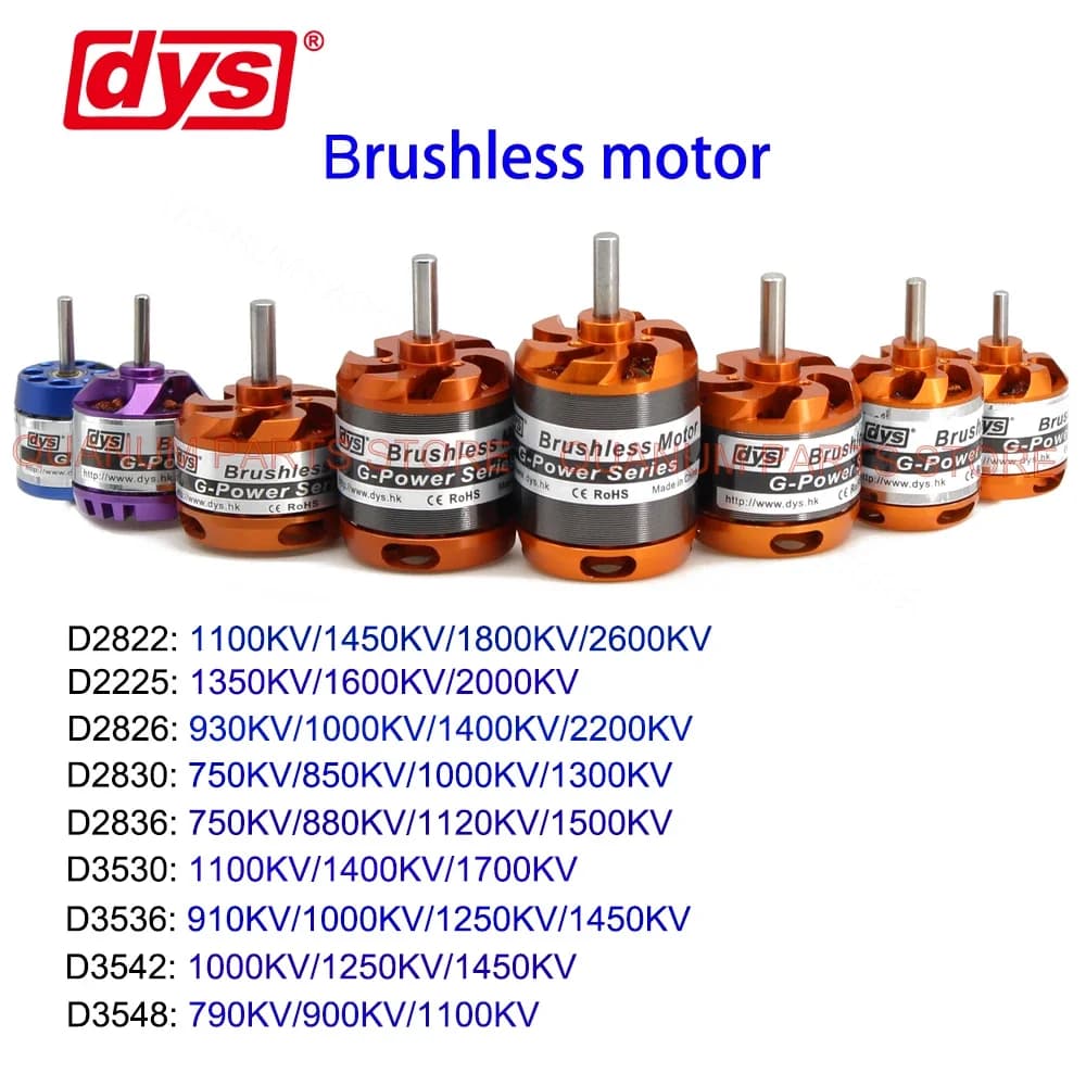 DYS Aeromodel 2225 2822 2212 2826 2830 2836 3536 3542 3548 Brushless Motor For RC Multicopters Airline Fixed wing