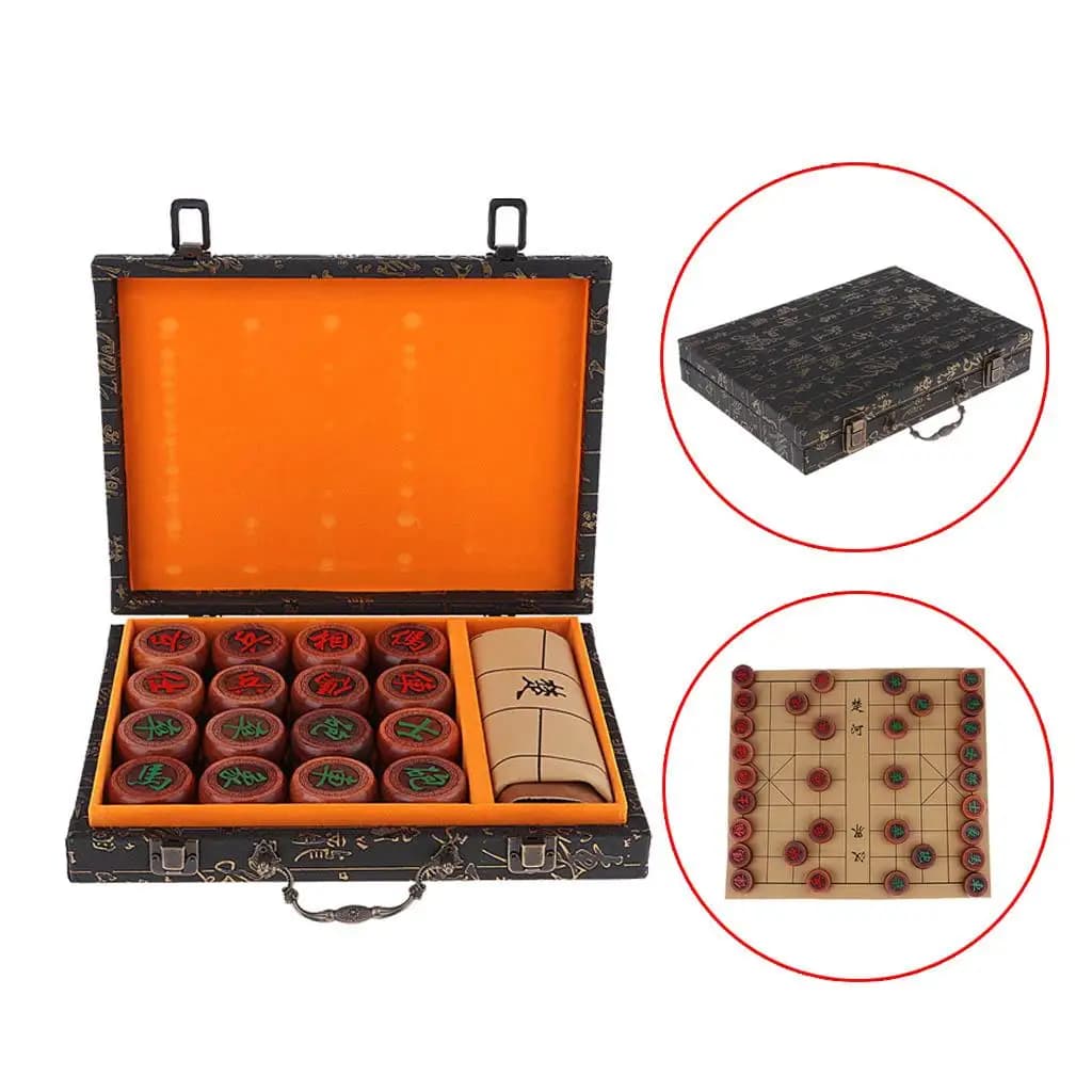 Collectible Chess Gift Elegant Wood Chess Set Digital Chessboard Full Set for Chinese Board Games and Display