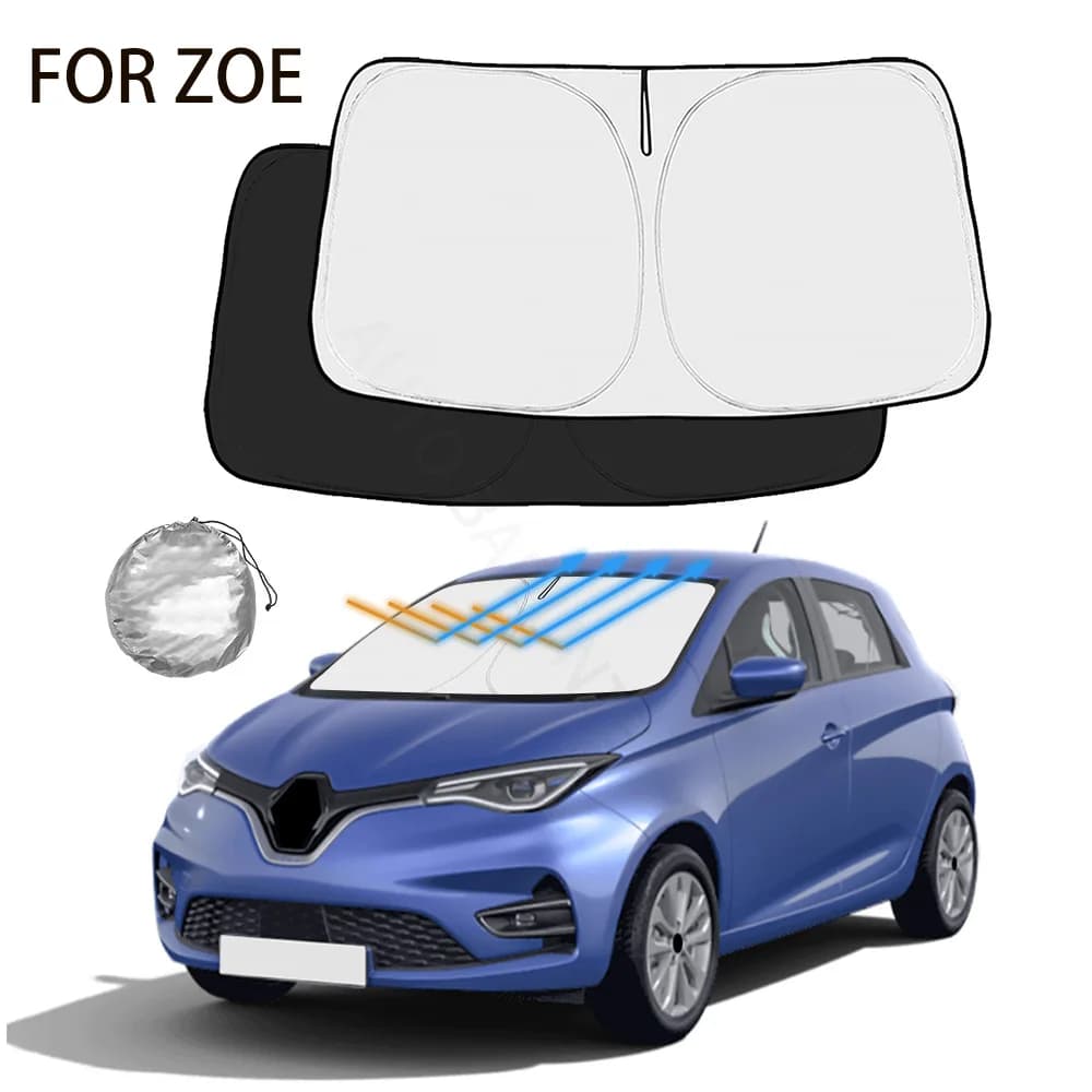 Per Renault ZOE 2013-2021 2022 2023 2024 Auto Parabrezza Parasole Copertura Finestra Anteriore Parasole Visiera Interni Auto Protezione UV
