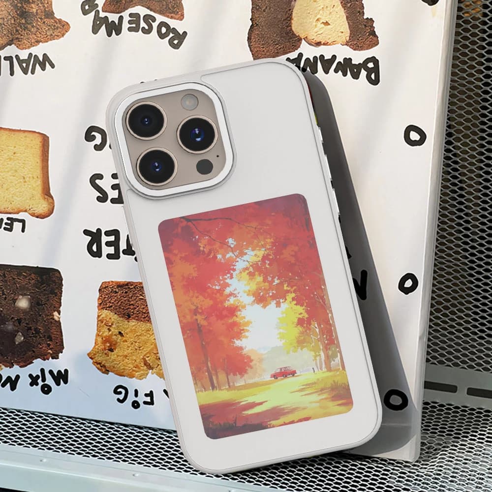 Nuova custodia per telefono NFC E Ink per iPhone 16 Pro Max - Design fai da te per ragazza cartone animato, Smart Cover senza batteria