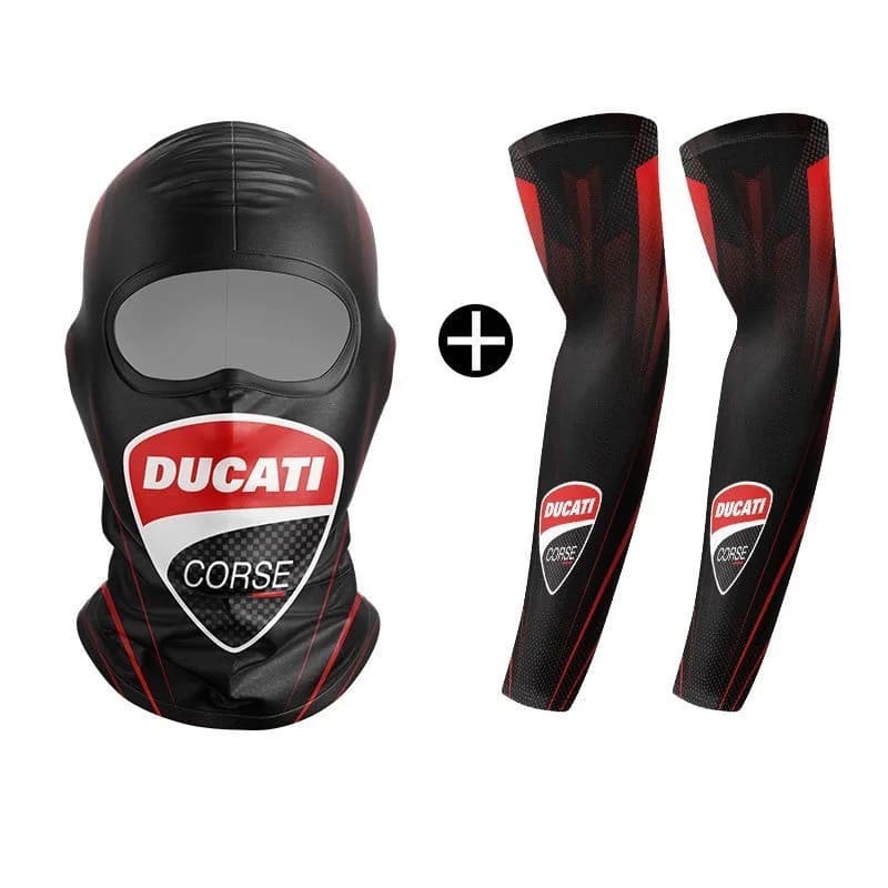 Motorcycle Riding Sun Protection Face Mask Breathable Arm Sleeves Cover For DUCATI MONSTER 696 1198S 999S 999R 749S 749R