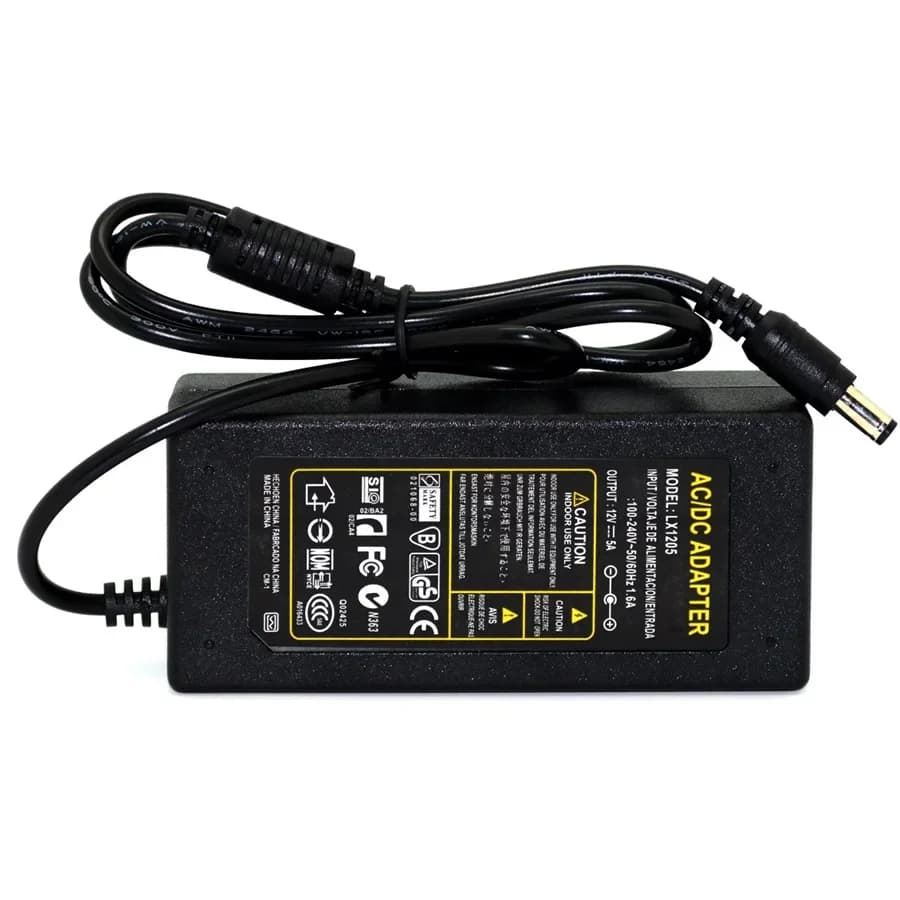 ESCAM DC 12V 5A 60W AC100-240V Switch Power Adapter to DC12V Power Adapter for CCTV Camera Security System