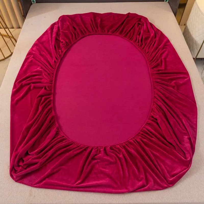 Coprimaterasso in Velluto Morbido Antiscivolo con Elastici per Letto Singolo e Matrimoniale - Copriletto con Fasce Elastiche