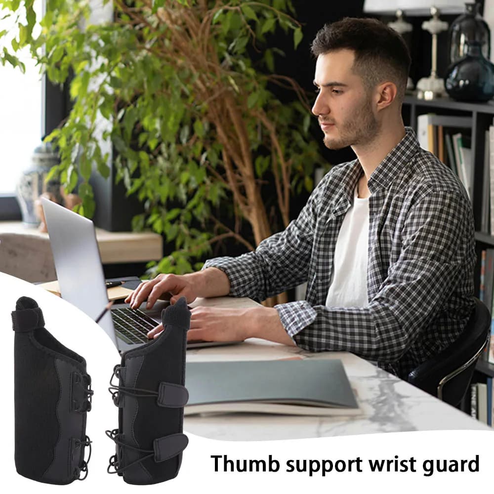 Supporto Ergonomico per Polso e Pollice, Protezione Traspirante per Tendinite, Fascia Regolabile Elastica Ambidestra per Uso Domestico