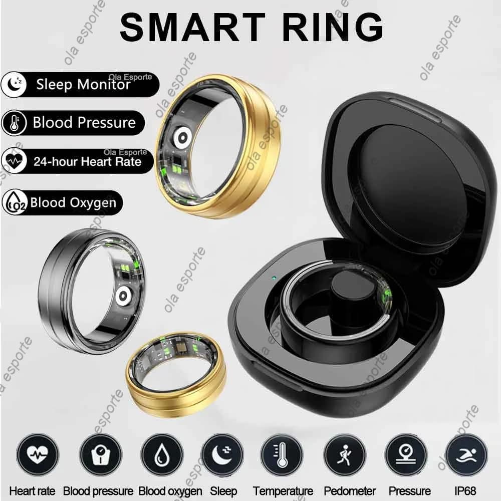 New Smart Ring Heart Rate Blood Pressure Oxygen In Blood Sleep Monitor Waterproof Smart Ring Woman Man Rings for Android IOS 2025