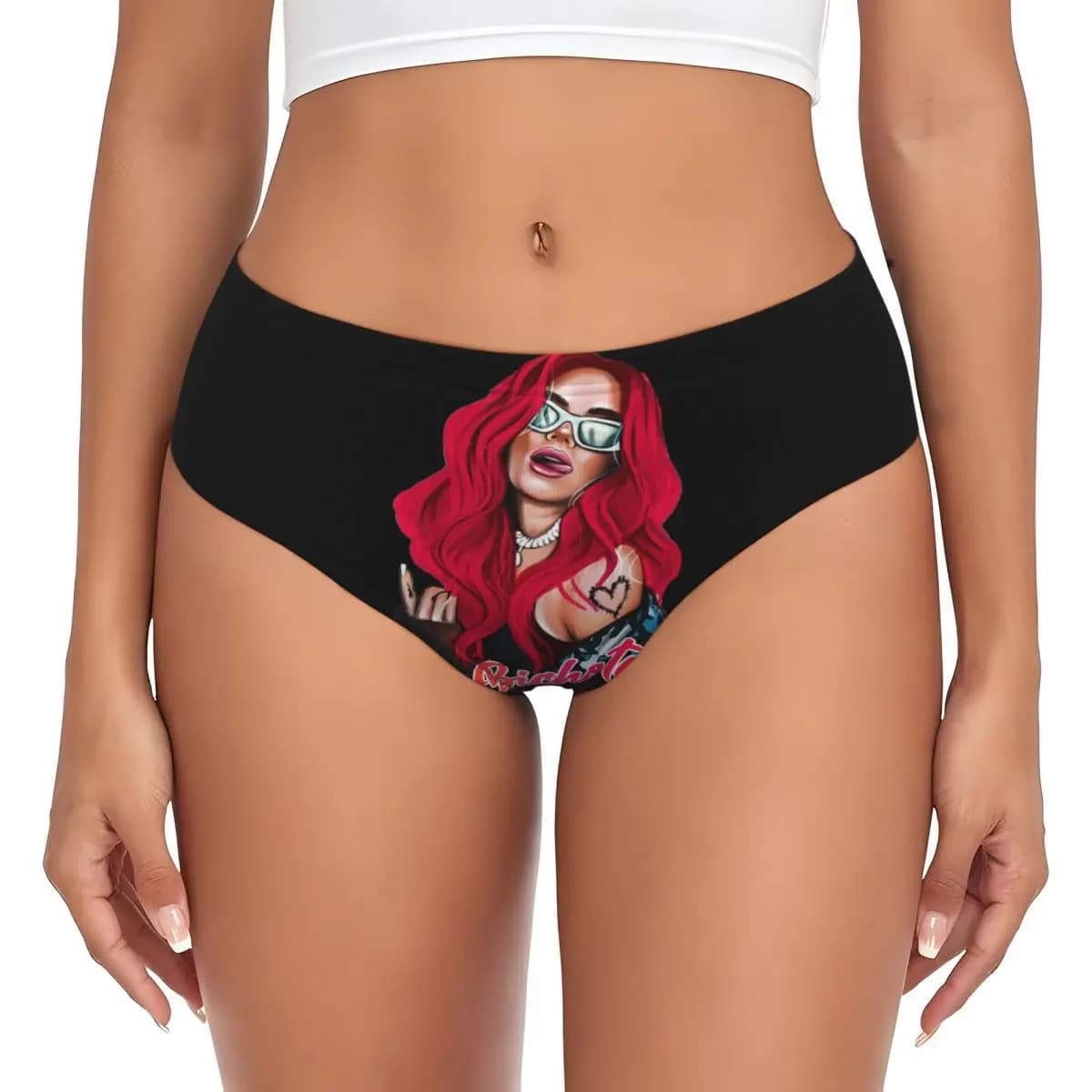 Slip Elasticizzati Personalizzati da Donna con Stampa 'Manana Sera Bonito' di Karol G, Regalo per San Valentino