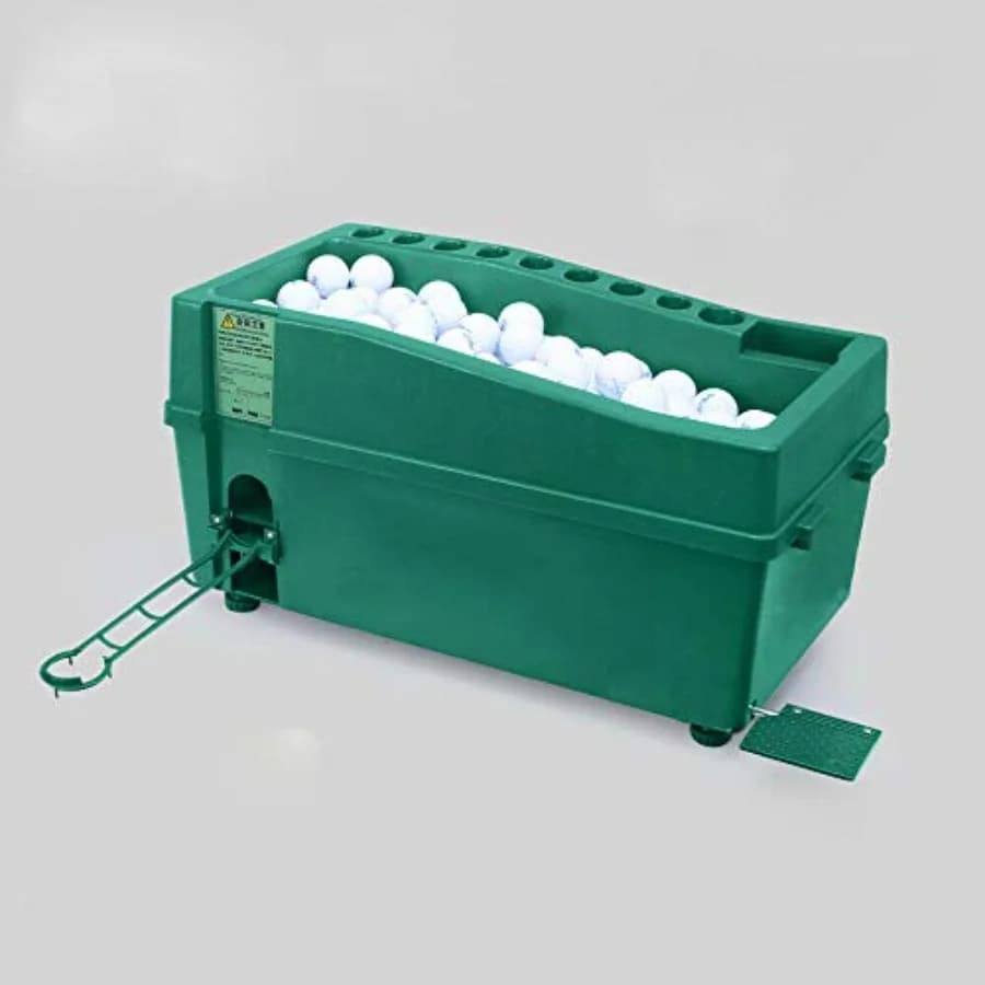 Dispenser di Palline da Golf per Campo Pratica, in Plastica ABS, Nero, Automatico Senza Alimentazione con Base Stabile e Rilascio Pregiato della Palla