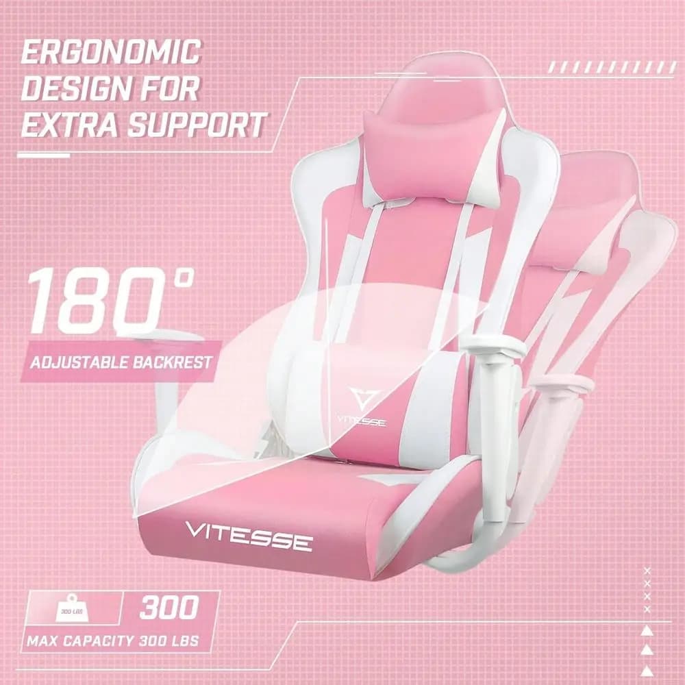 Sedia da gaming ergonomica per adolescenti, sedia da gaming per PC da 330 libbre per adulti, sedia da gaming da ufficio, sedia da gaming regolabile in altezza