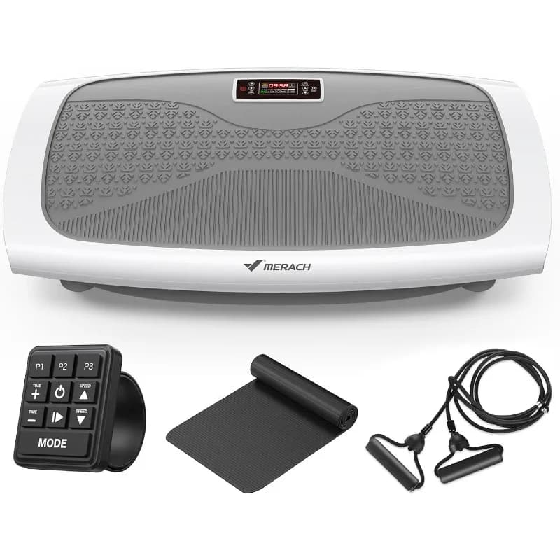 MERACH 4D Vibrant Platform for Linphatic Drainage and Weight Loss with 2 Voltage Cords, Vibration Exercises Machine for All Body