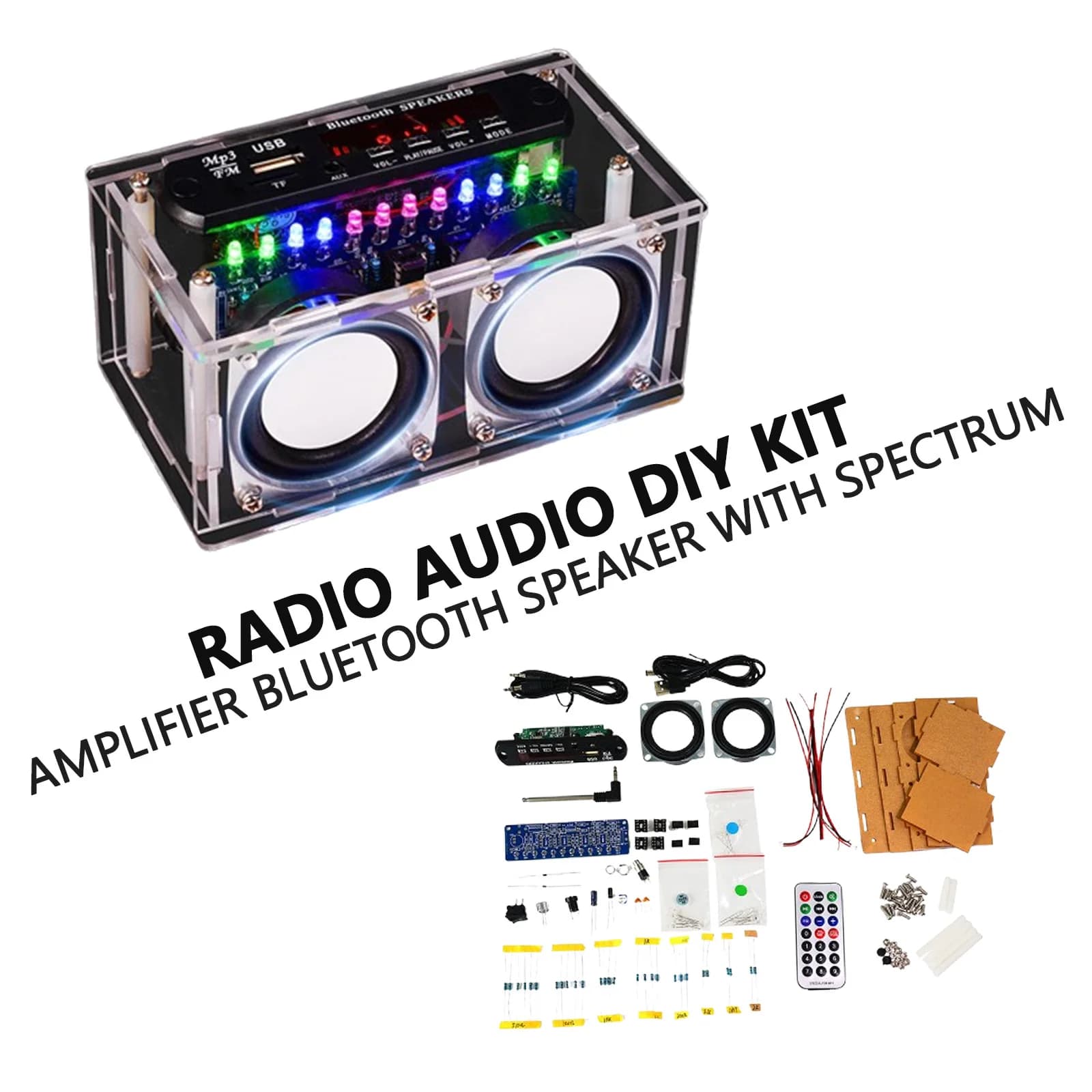 Altoparlante Bluetooth fai-da-te e radio FM Kit elettronico 87,5-108 MHz - Progetto di saldatura per appassionati di fai-da-te e hobbisti