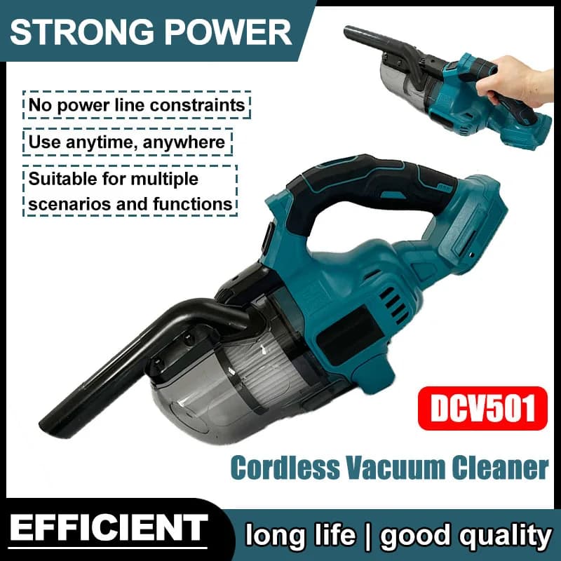 Fit Makita Cordless Aspirapolvere Tenuto In Mano Collettore di Polveri Pavimento Tappeto Auto Pet Capelli Pulizia Strumento di Potere 18V Batteria