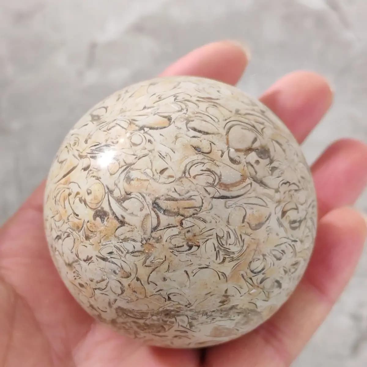 Natural crystal Madagascar shell stone crystal ball ornament