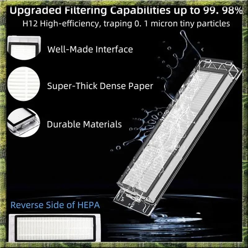 A63P Top Accessories For Xiaowa Lite C1 Robot Vacuum Cleaner Main Side Brush Hepa Filter Replacement Parts