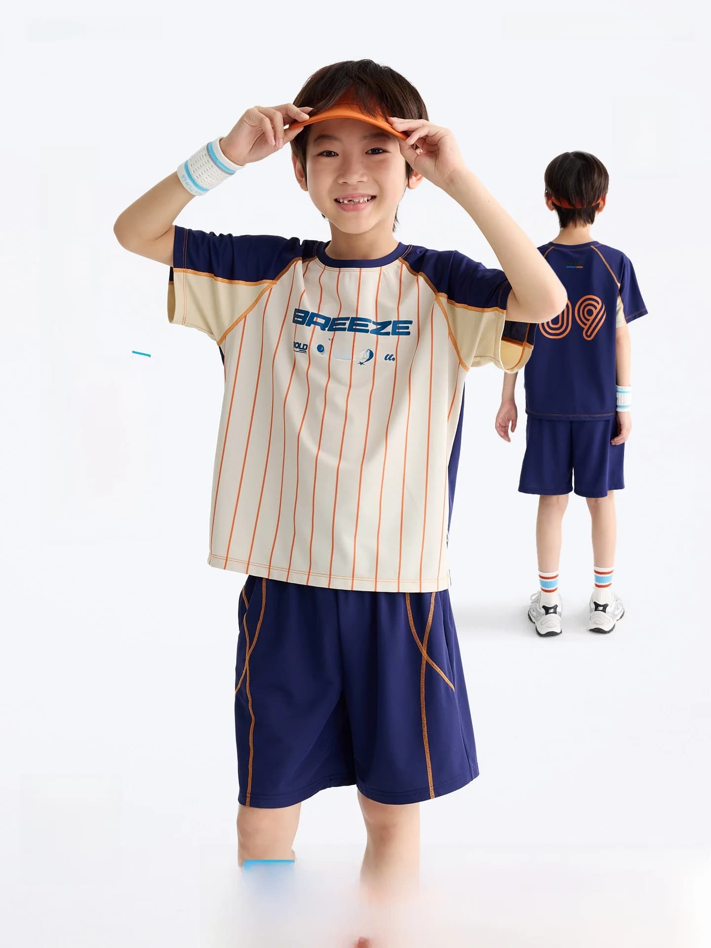 Purrfect Diary Kids' Sportswear Set Quick Dry Mesh Top And Pants Color Block Design Boys Girls Clothing Summer Outfit