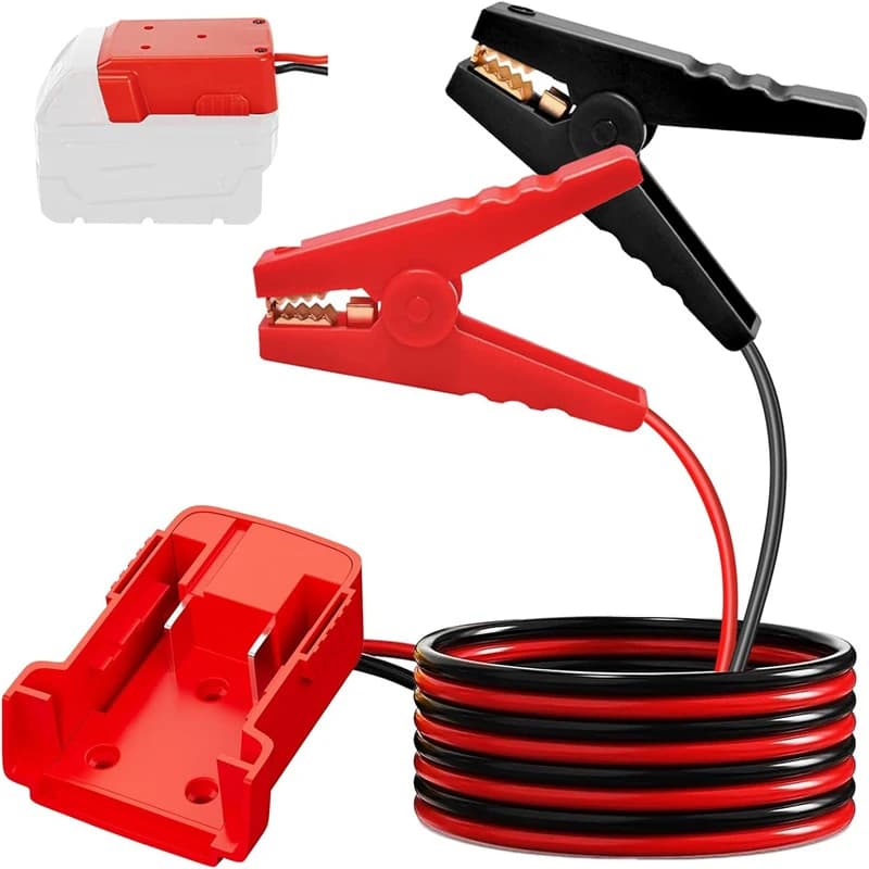 Morsetti per cavi jumper per avviamento jumper batteria agli ioni di litio Milwaukee 18V 48-11-1812 48-11-1820, cavo booster automobilistico 8AWG