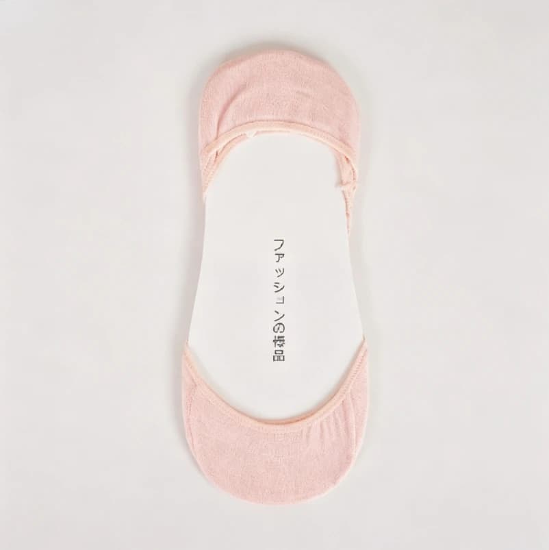 Light Pink Cotton No Show Invisible Socks Women, Anti-slip Low Cut Liner Foot Cover for Flats Loafers Daily Summer Casual