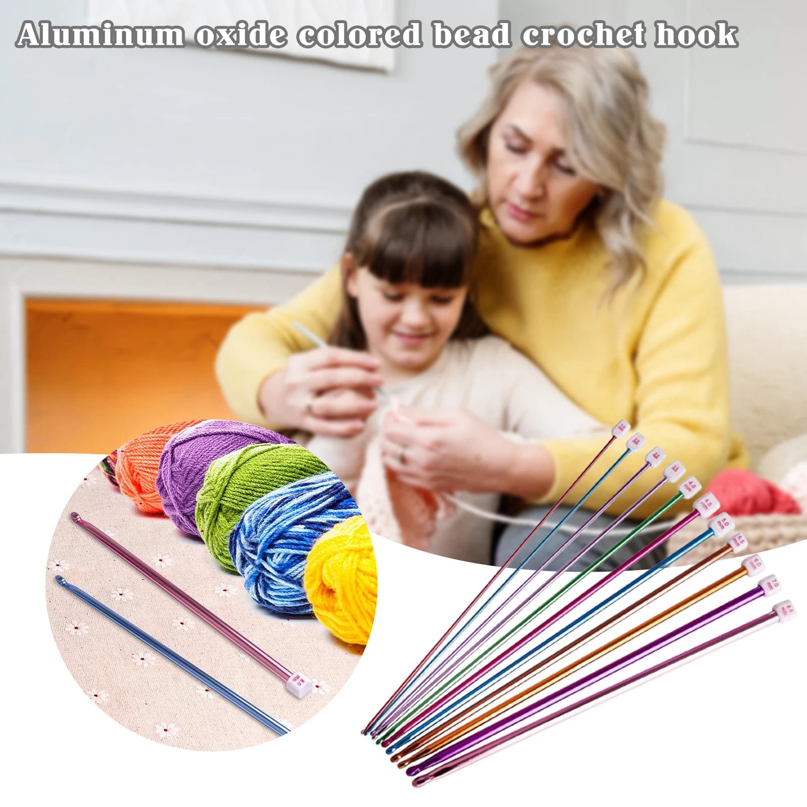 11 pezzi di uncinetti in alluminio multicolore identifica facilmente i ganci all'uncinetto pennarelli a punto regalo per i membri della famiglia degli amici