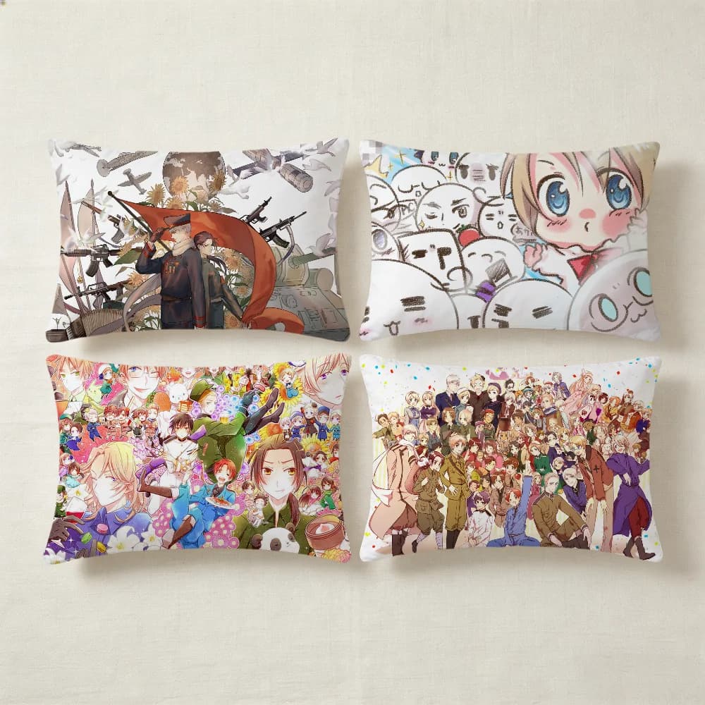 Cartoon H-hetalia cushion cover Rectangle Pillow Cover Home Sofa living Room Dorm bedside hogar Pillowcase party gift