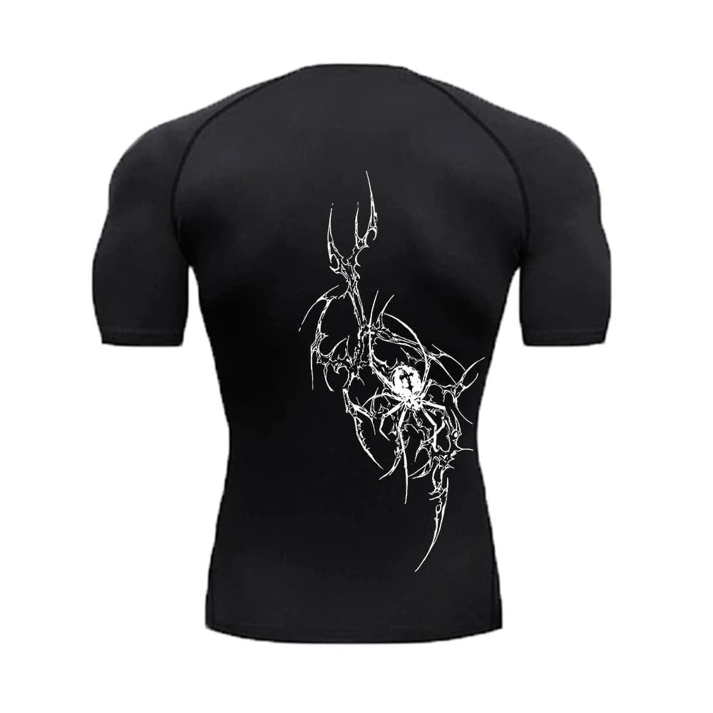 Printed Running Fitness Compression T-shirt Summer Hot-selling Thin Bottoming Sports Short-sleeved Casual Daily Comfortable Top