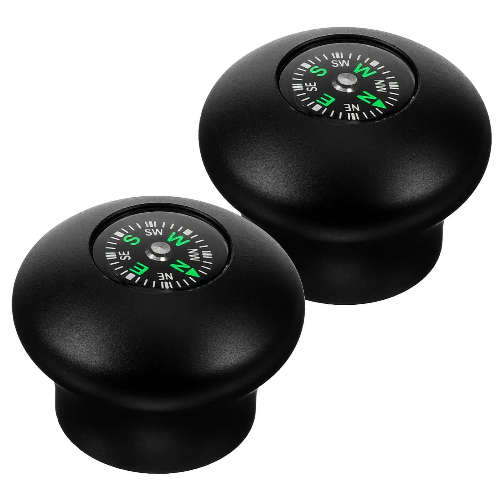 2Pcs Walking Stick Compass Topper Spherical Trekking Pole Head Compass Reliable Magnetic Needle for Hiking Camping Backpacking