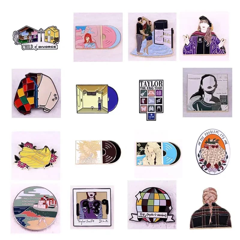 Distintivo con testi per cantanti di musica pop femminile in Europa e America Felpa con cappuccio Zaino Cappello Accessori decorativi Spilla regalo per fan