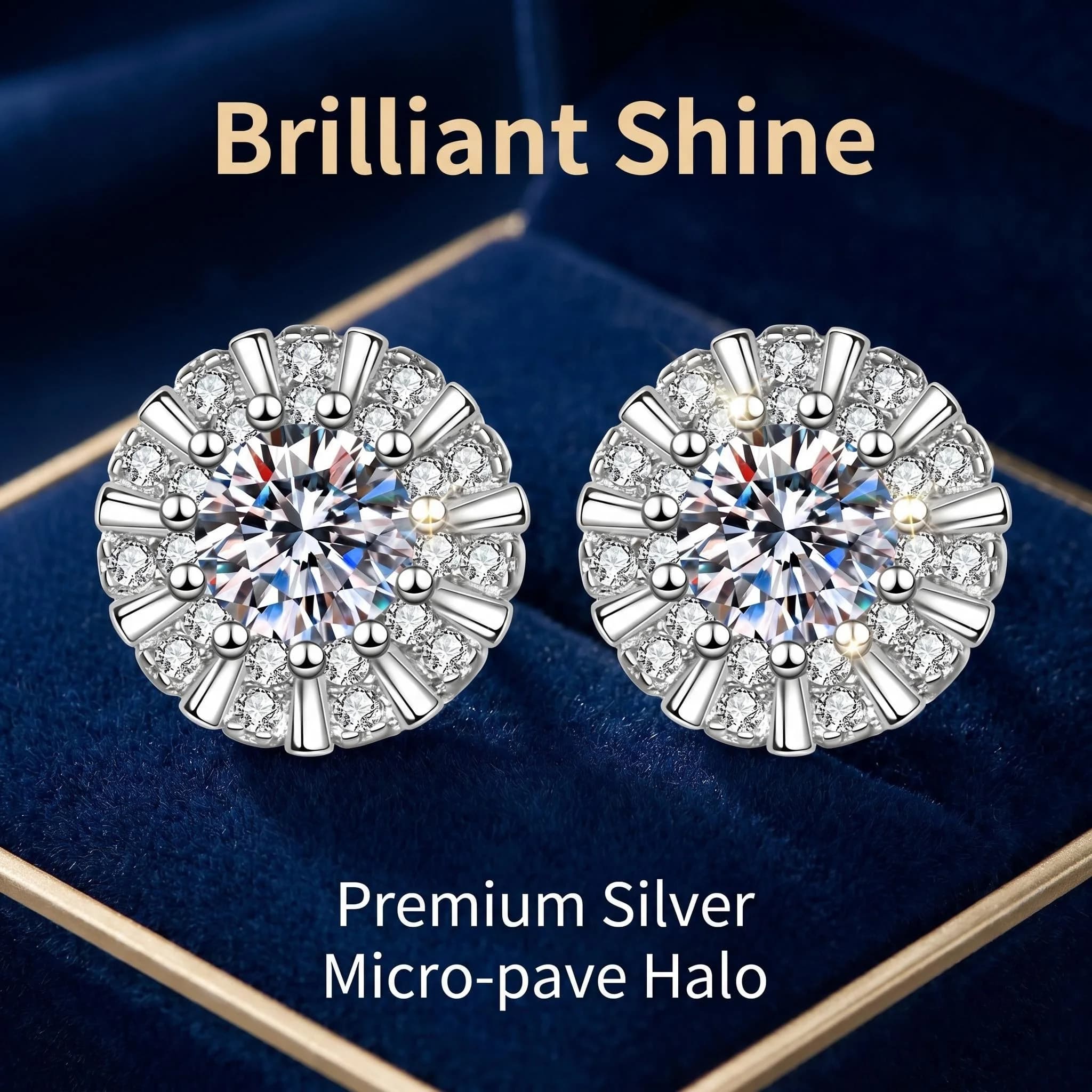 925 Sterling Silver Earrings Inlaid With Zircon Crystal Flower Earrings Charm Jewelry For Women Gift Engagement