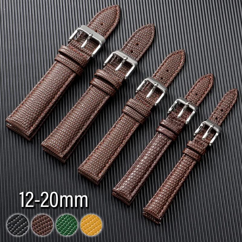 Leather Watch Strap with High Glossy Lacquer 12mm 14mm 16mm 18mm 20mm, Premium Bracelet Testurized, Luxury Business Bracelet for Women