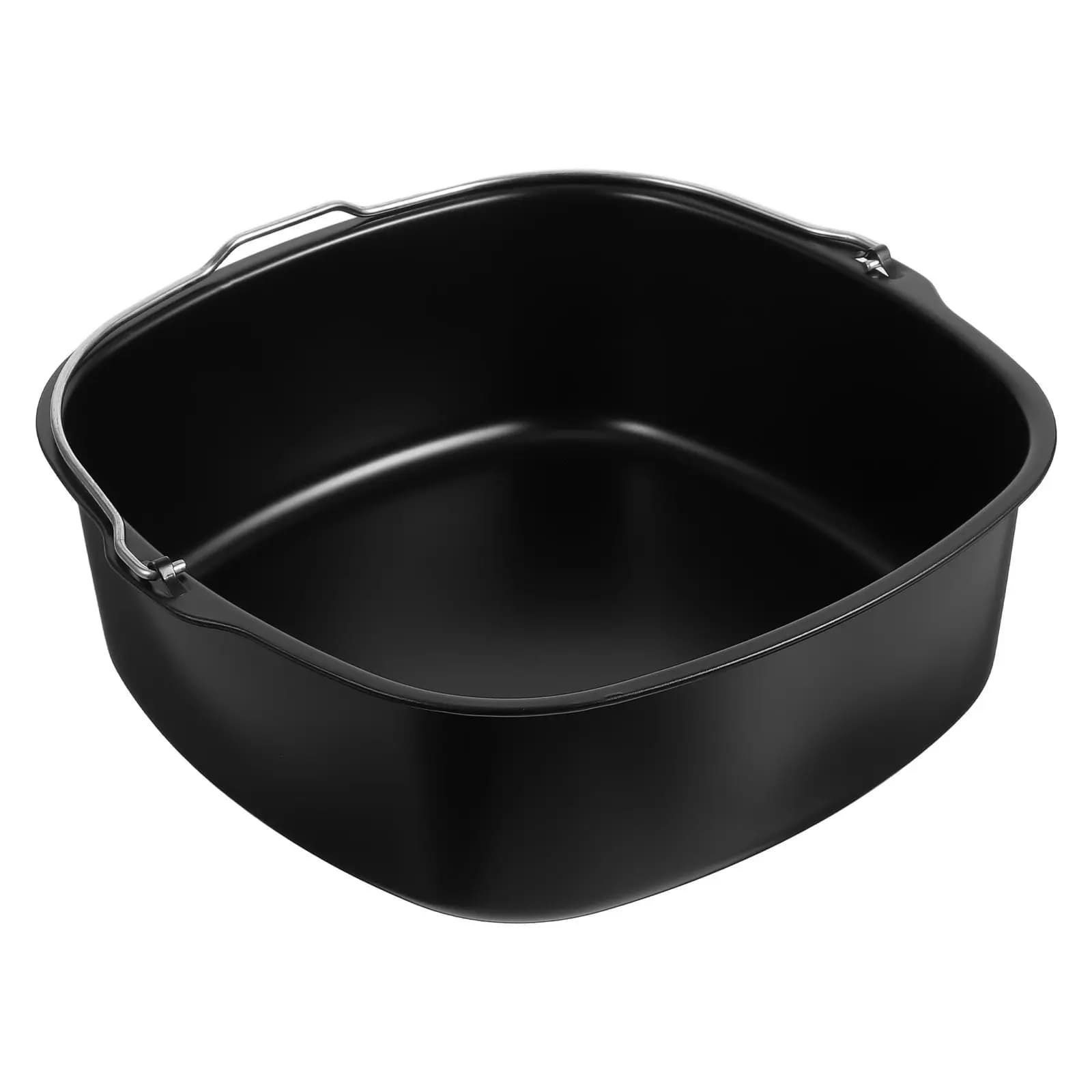 Cake Barrel Oven Baking Air Fryer Basket Carbon Steel Non Stick Detachable Removable Metal Baking Basket Replacement
