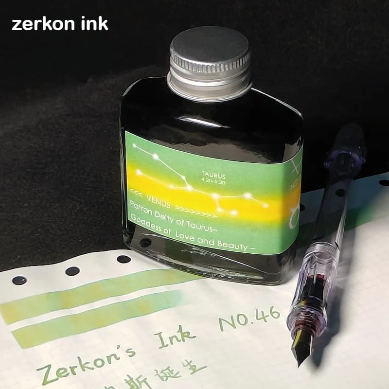 Zerkon ink 5ml 59 Colors Sheen Fountain Pen Ink Gradient Color Ink for Hongdian JINHAO Majohn School Supplies Stationery