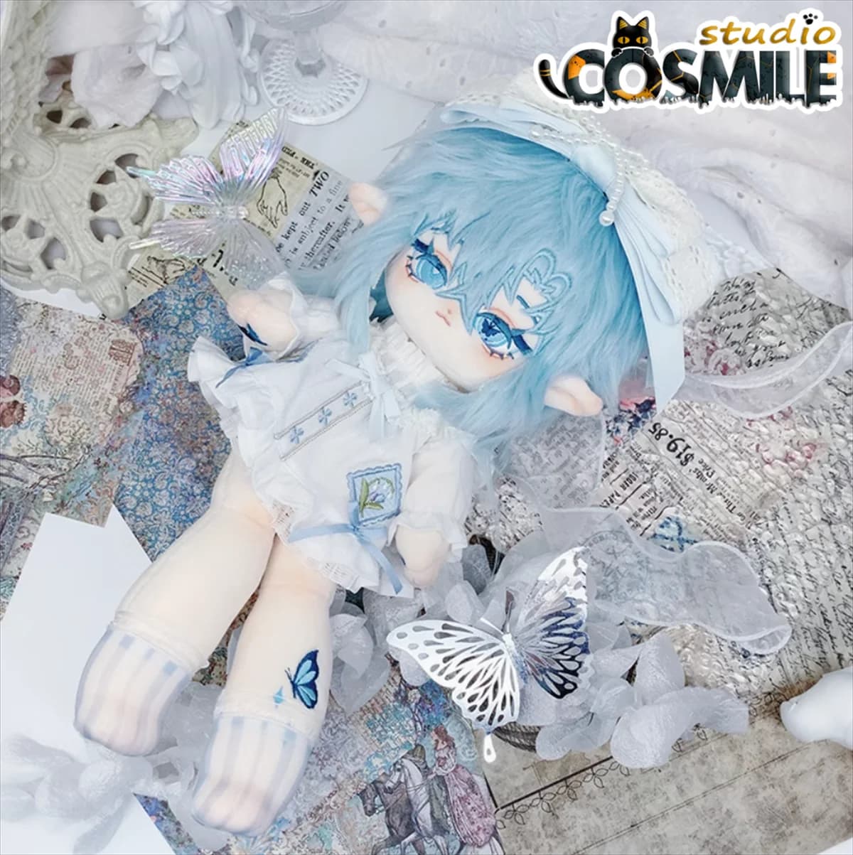 Nessun attributo Kpop Idol Splendido stile corte nobile Camicia bianca Pigiama Abito Costume Peluche ripiene 20 cm 30 cm Vestiti per bambole Jun