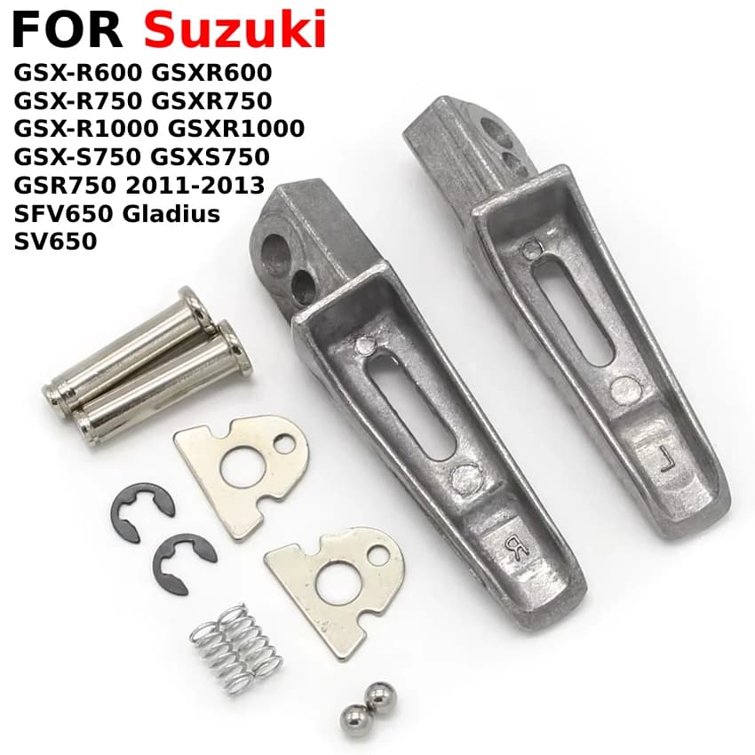 Moto Argento Pedane Posteriori Pedane Per Suzuki GSX-R600 GSXR600 GSX-R750 GSXR750 43611-41G00 43621-41G00 43611-37H00 Parte