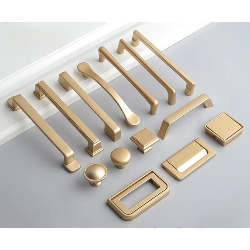 Maniglie a tirante in oro allungate, moderne e minimaliste, in stile nordico, per mobili da cucina e armadi - Maniglia singola per cassetto