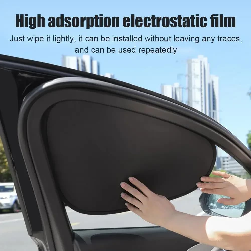 2 Parasol Parts for Auto, Internal Curtains for Square Window, Thermal Insulation, Solar Protection, Antistatic, Glazed Glass G9D5