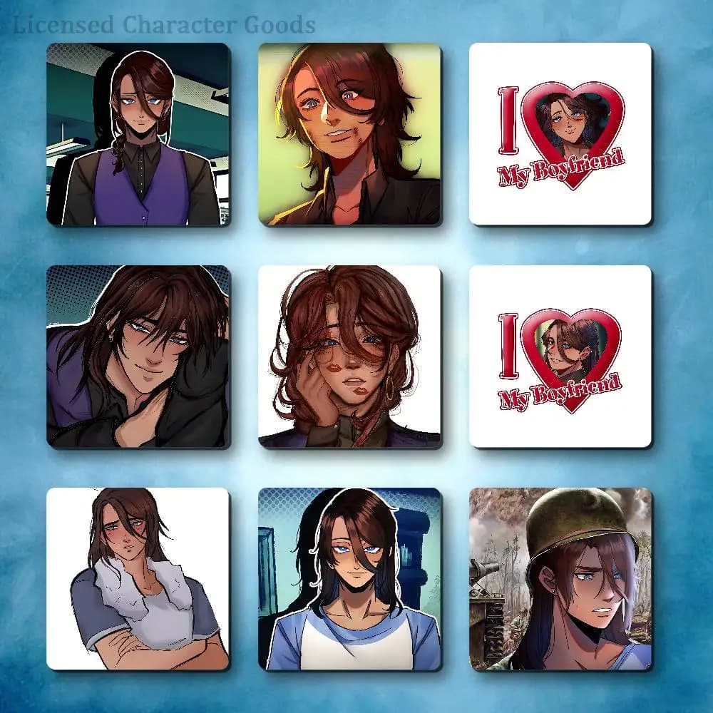 Crowe The K-Kid at the B-Back Refrigerator Magnets Square Tiles with Magnetic Sheets Printed for Decoration Collect 55mm