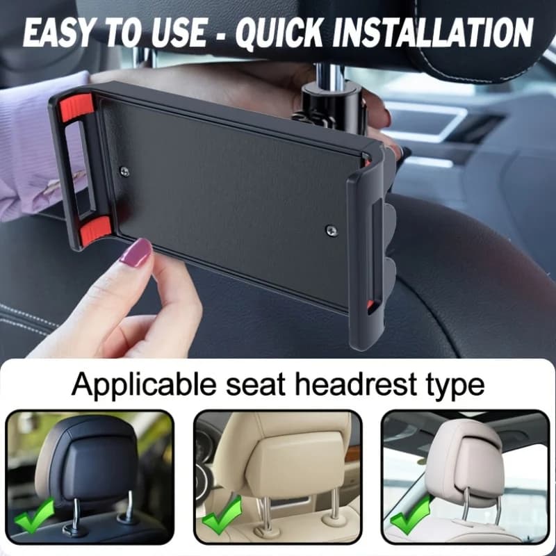 Supporto per telefono da sedile posteriore 1PC, accessori per auto, cuscino posteriore, strumenti musicali, selfie stick, treppiede per fotocamera, scheda audio