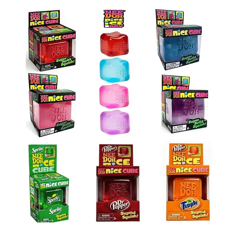 Nuovissimo Nee Doh Nice Cube Modello Cubo Morbido Squishy Giocattolo Blind Box Antistress Sensoriale Strumento Fidget per Alleviare l'Ansia Premium per Adulti