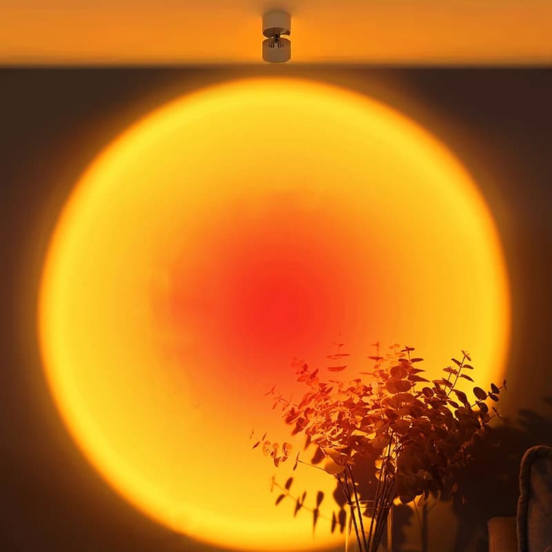 LED Sunset Spotlight Ceiling Light COB Surface Mounted Downlight Home Mood Light For Living Room Party Rainbow Downlight Decor