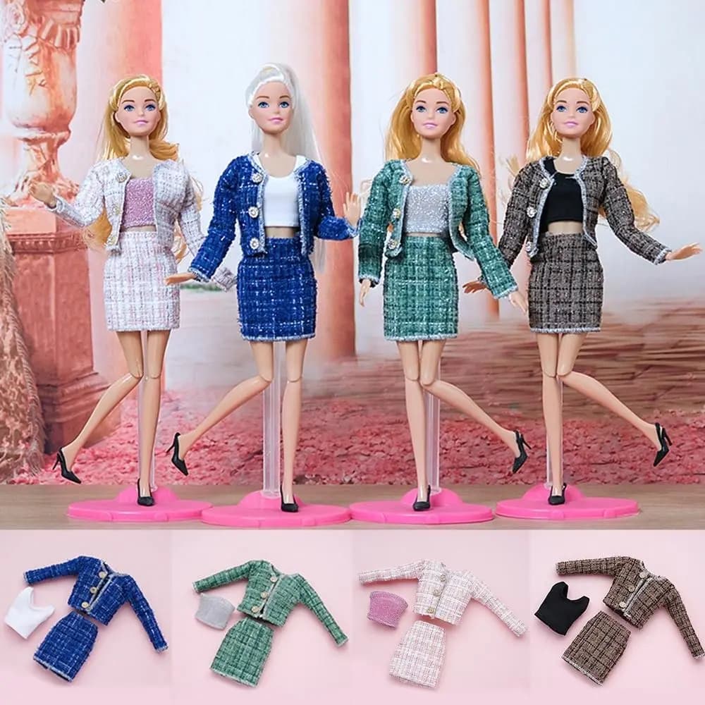 1/6 bambola moda abbigliamento Casual abbigliamento invernale elegante cappotto gonna bambola indossando Set per 29 ~ 32 cm bambola vestiti accessori regalo fai da te