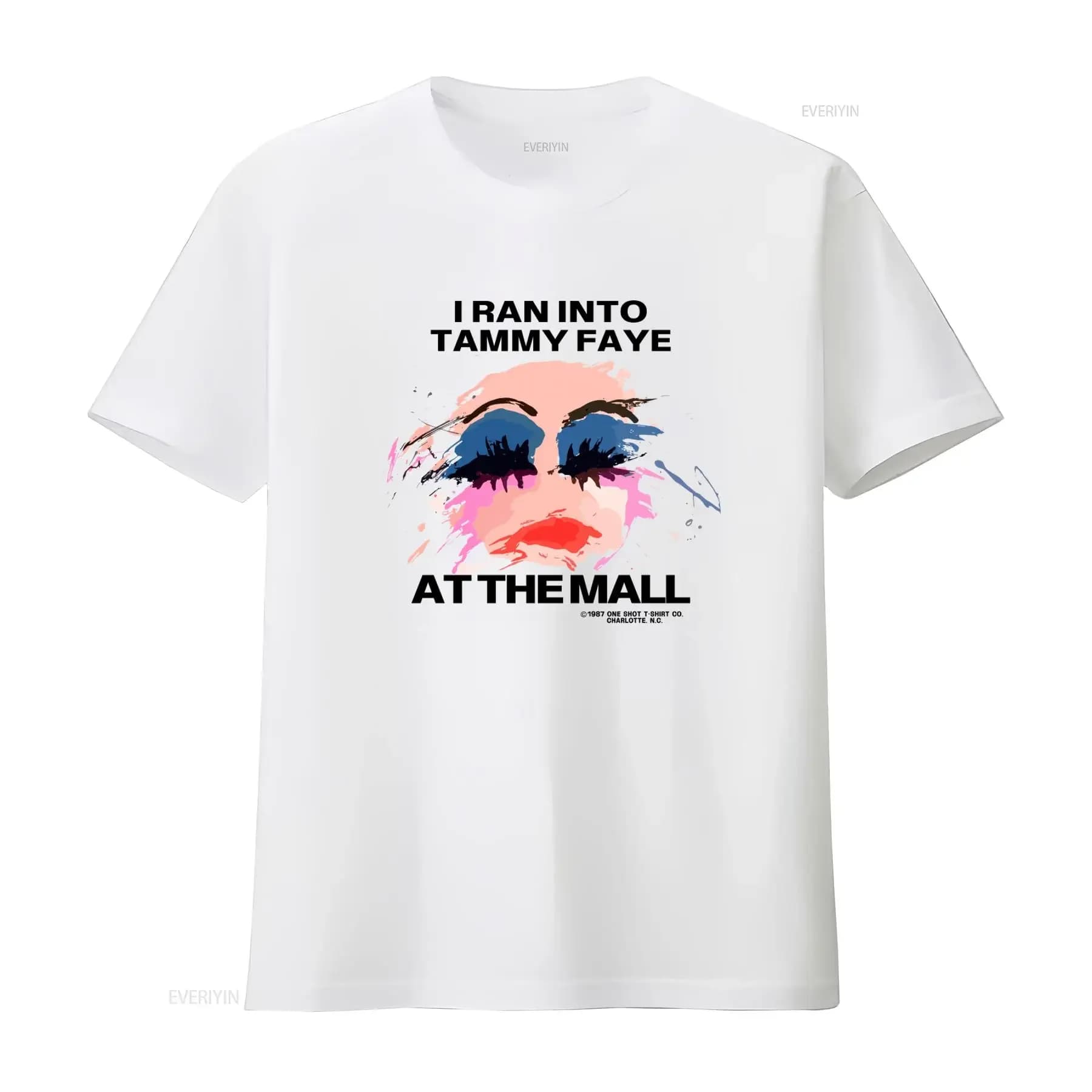 Vintage 80s I Ran Into Tammy Faye At The Mall T Shirt Retro Pop Culture vintage Washed graphic Versatile designer clothes